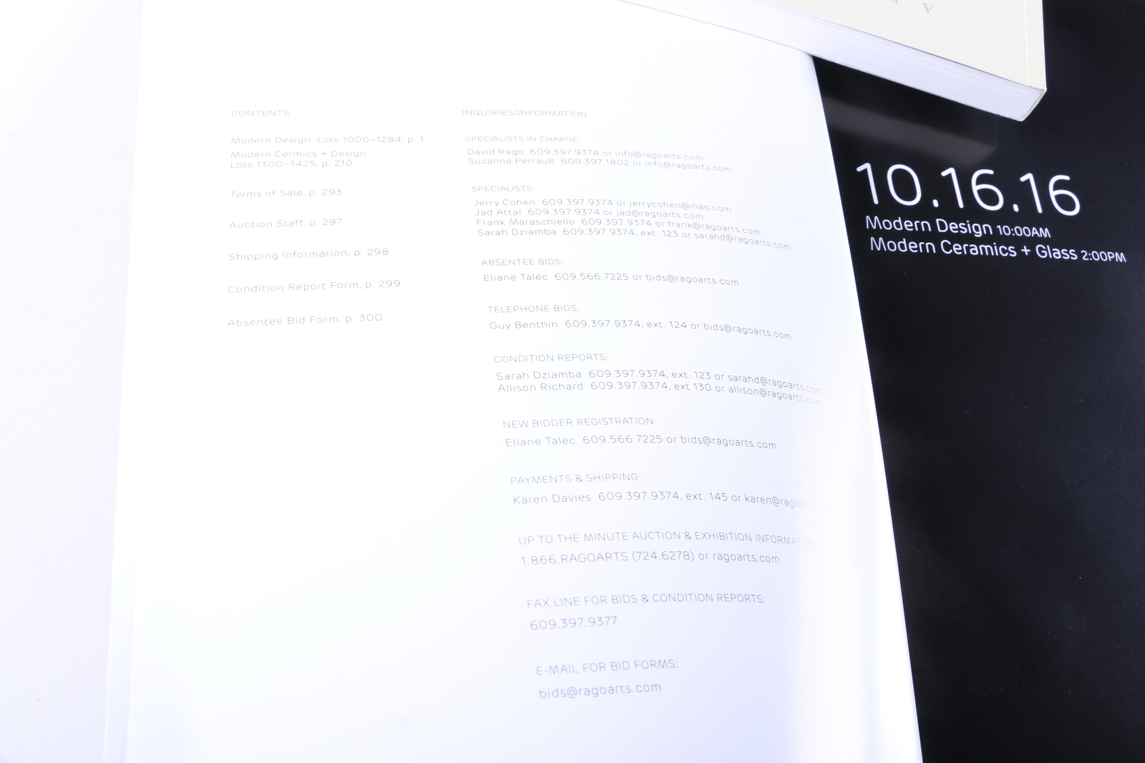 Three Art and Design Auction Catalogs