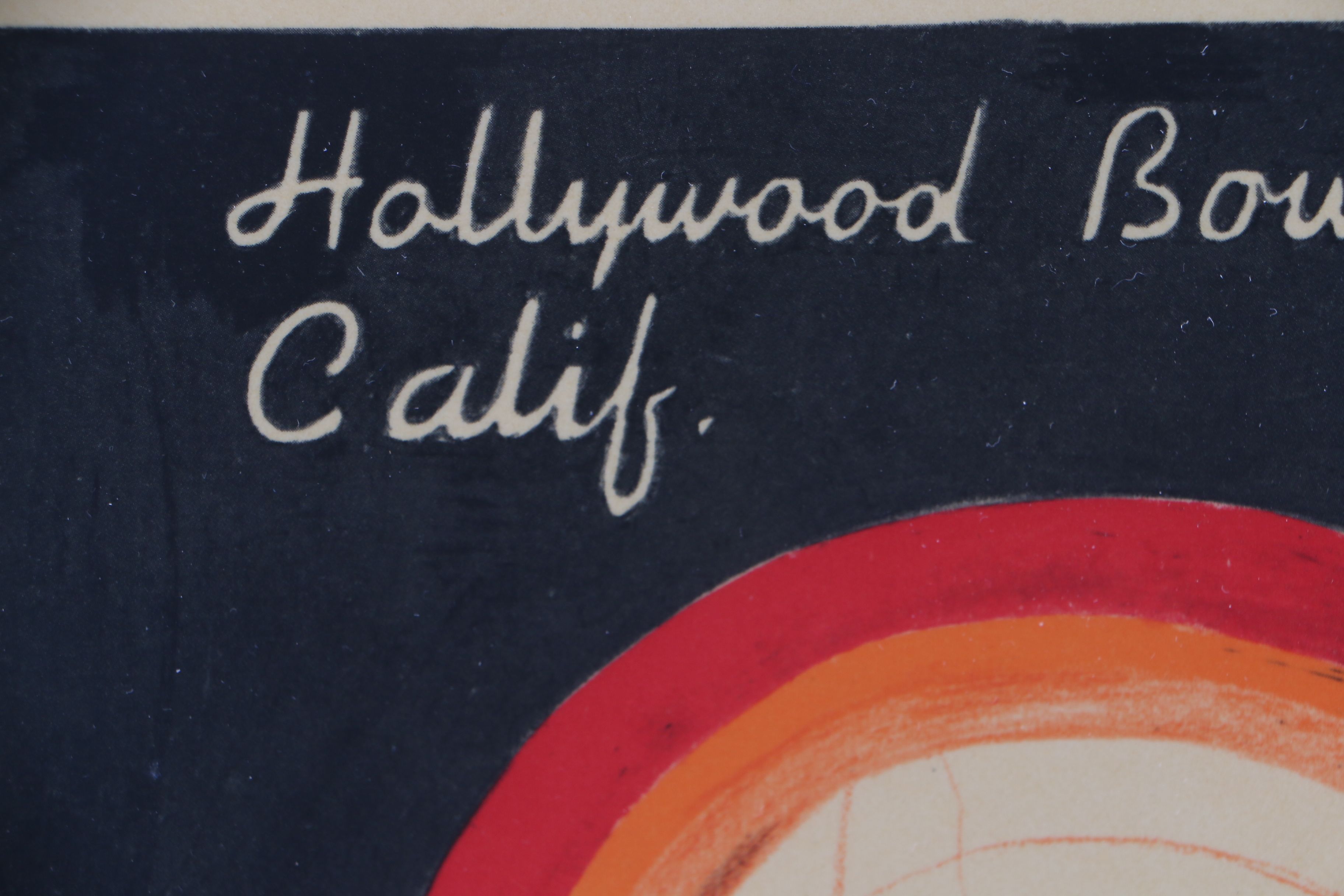 David Hockney Serigraph on Paper  "Hollywood Bowl Calif."