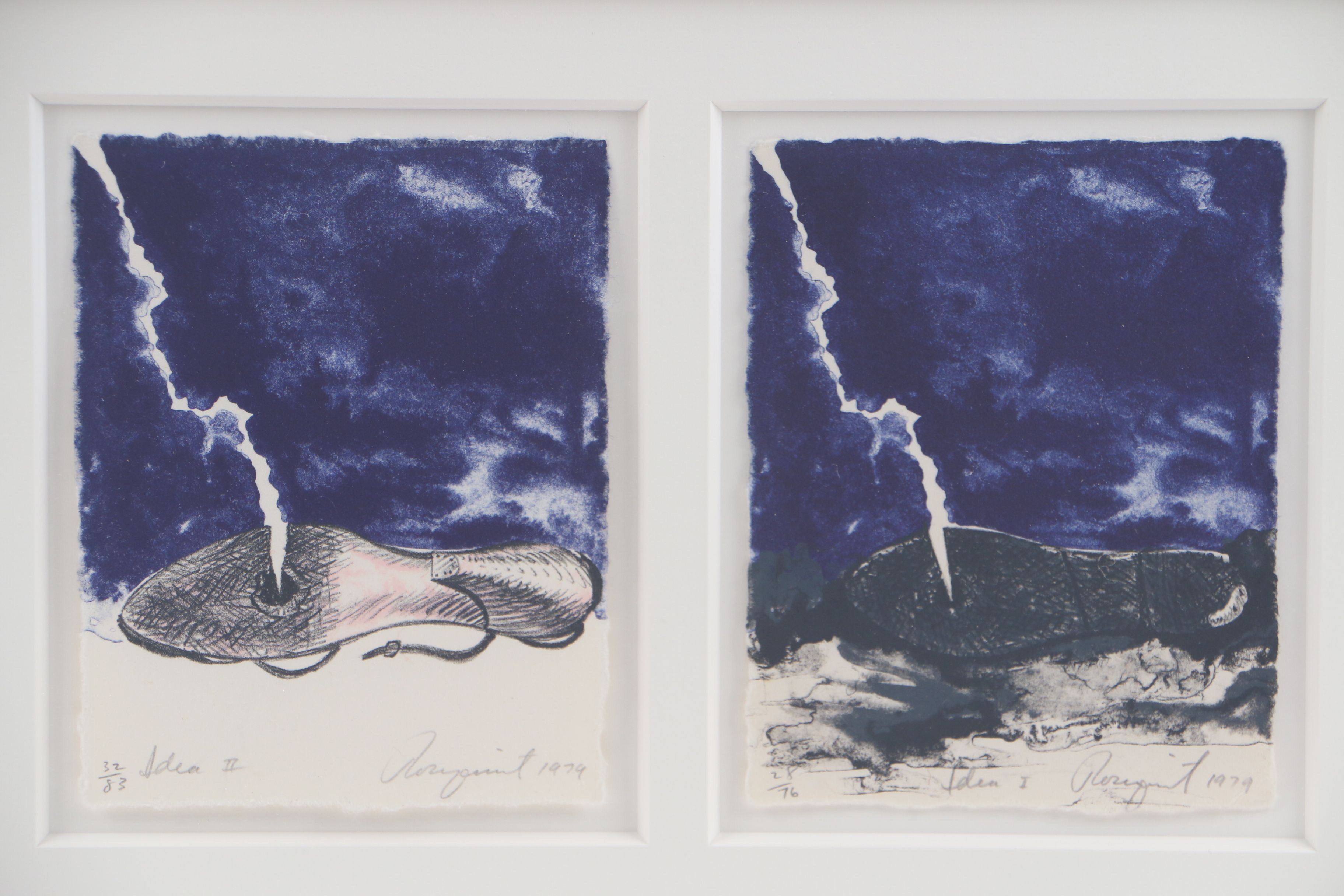 James Rosenquist Signed Limited Edition Lithographs "Idea I" and Idea II"