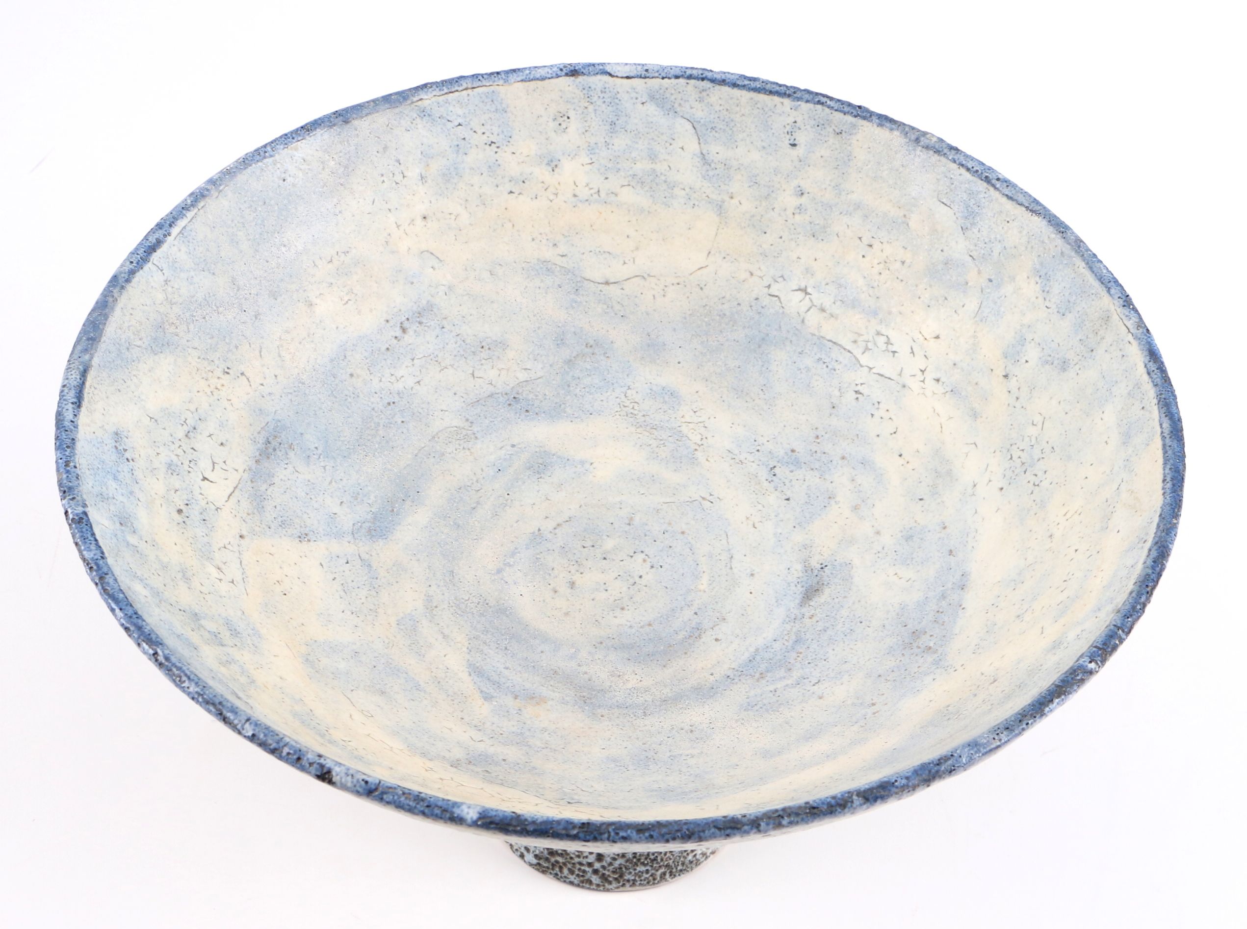 Gertrud and Otto Natzler Glazed Terracotta Compote