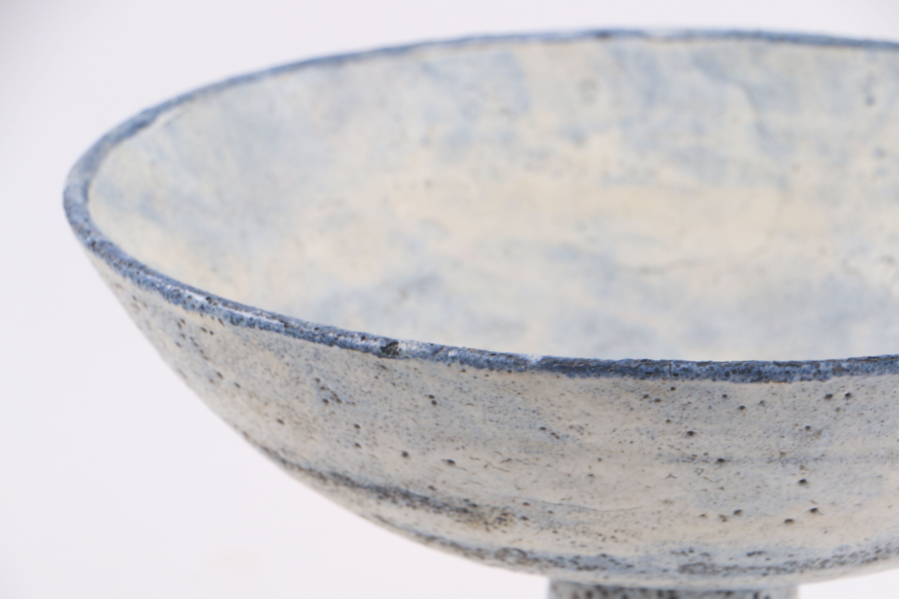 Gertrud and Otto Natzler Glazed Terracotta Compote