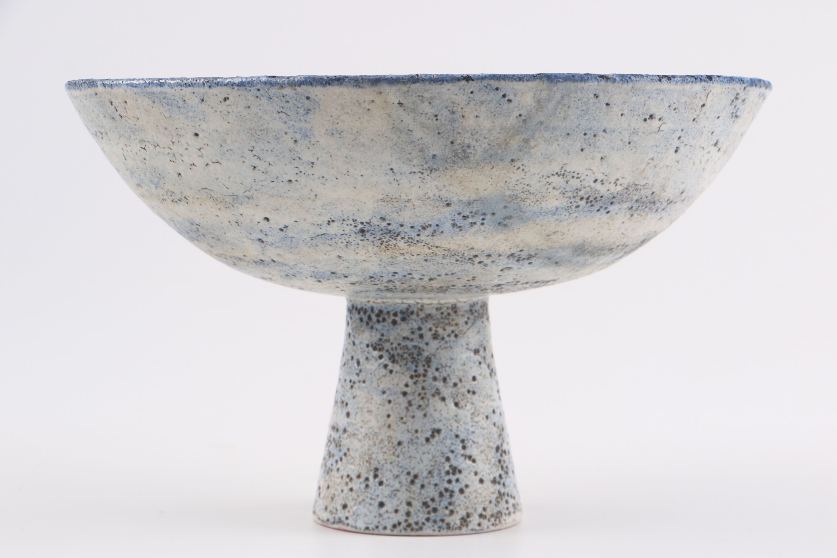 Gertrud and Otto Natzler Glazed Terracotta Compote