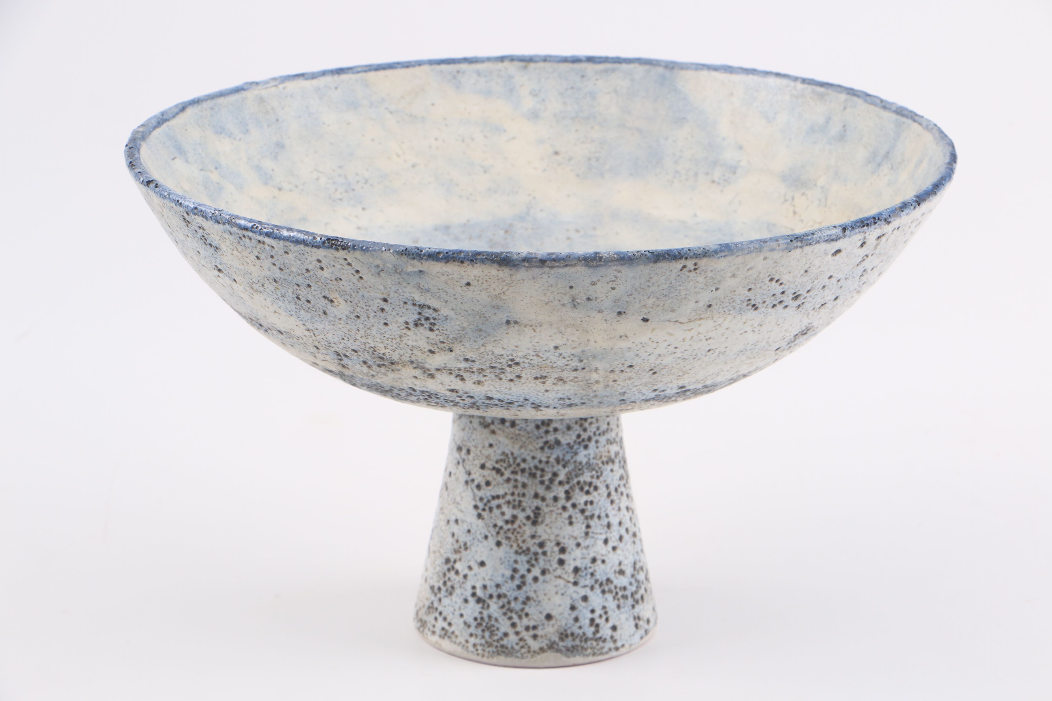 Gertrud and Otto Natzler Glazed Terracotta Compote