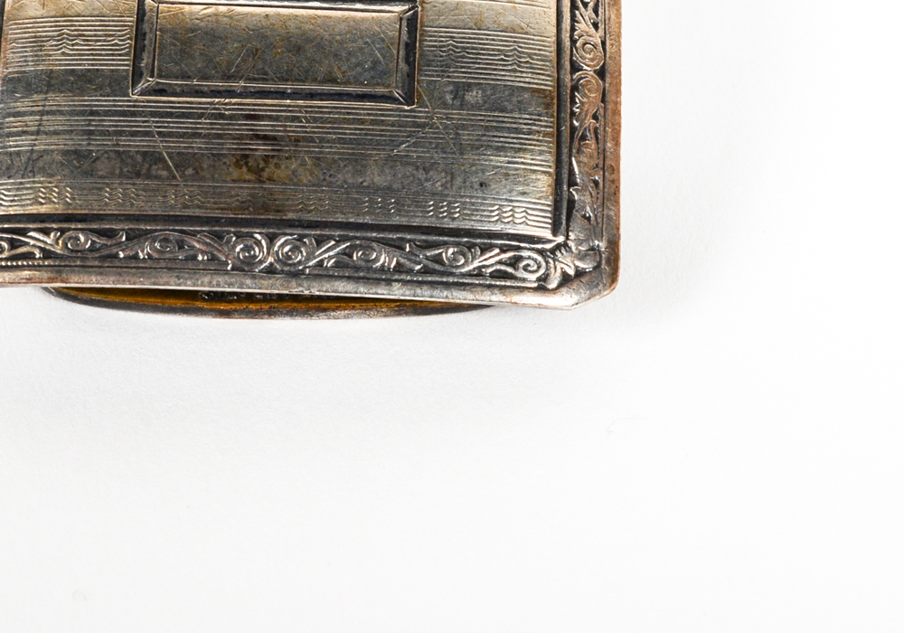 Sterling and Silver Plated Belt Buckle