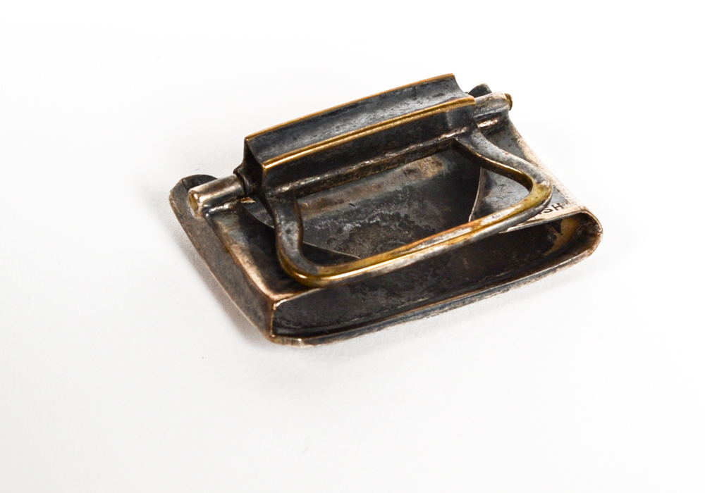 Sterling and Silver Plated Belt Buckle