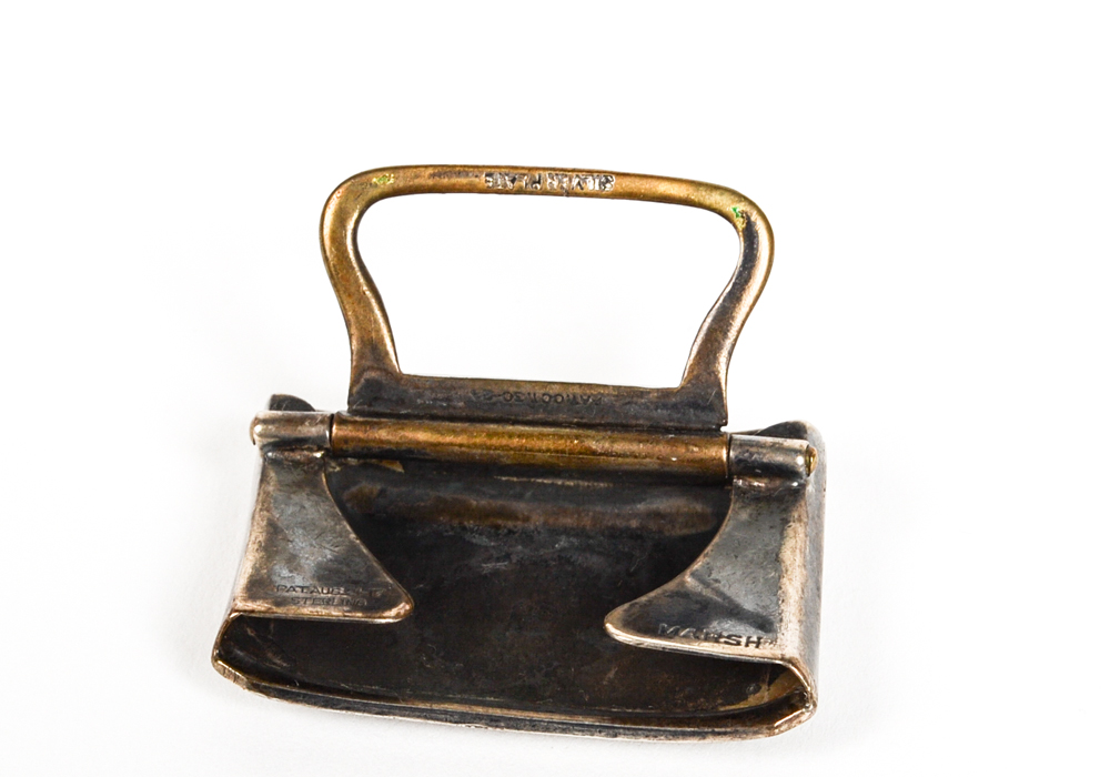 Sterling and Silver Plated Belt Buckle