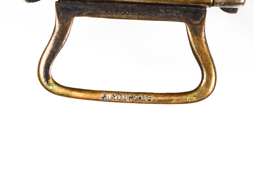 Sterling and Silver Plated Belt Buckle