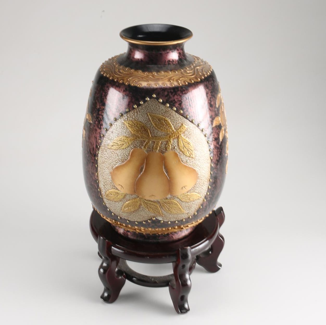 Decorative Ceramic Vase with Pedestal