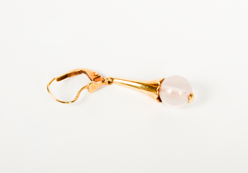 Large Group of 14K Yellow Gold Earrings and Pendant