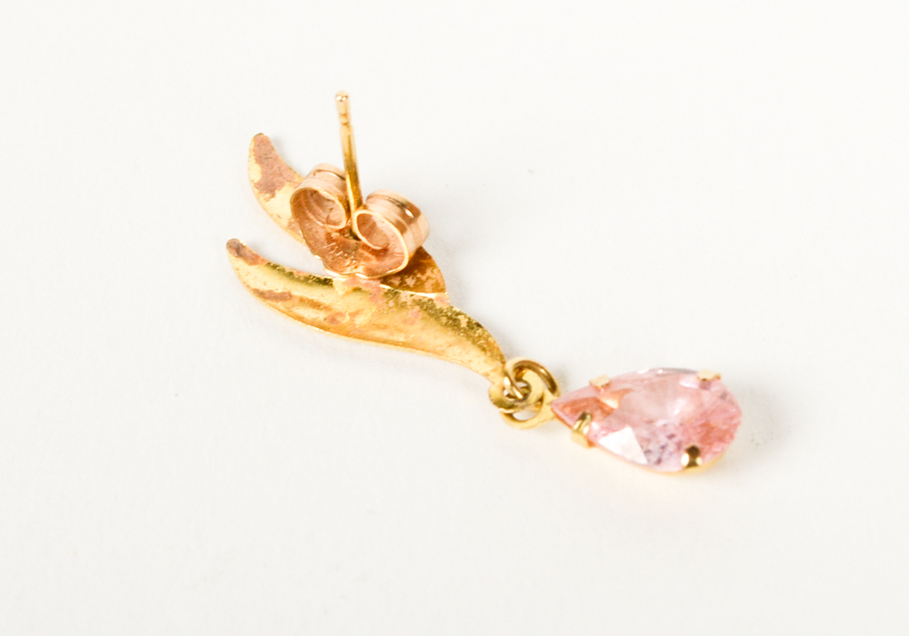 Large Group of 14K Yellow Gold Earrings and Pendant