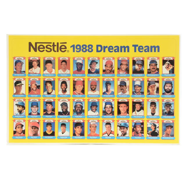 1988 Nestle Baseball Uncut Sheet