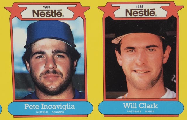 1988 Nestle Baseball Uncut Sheet