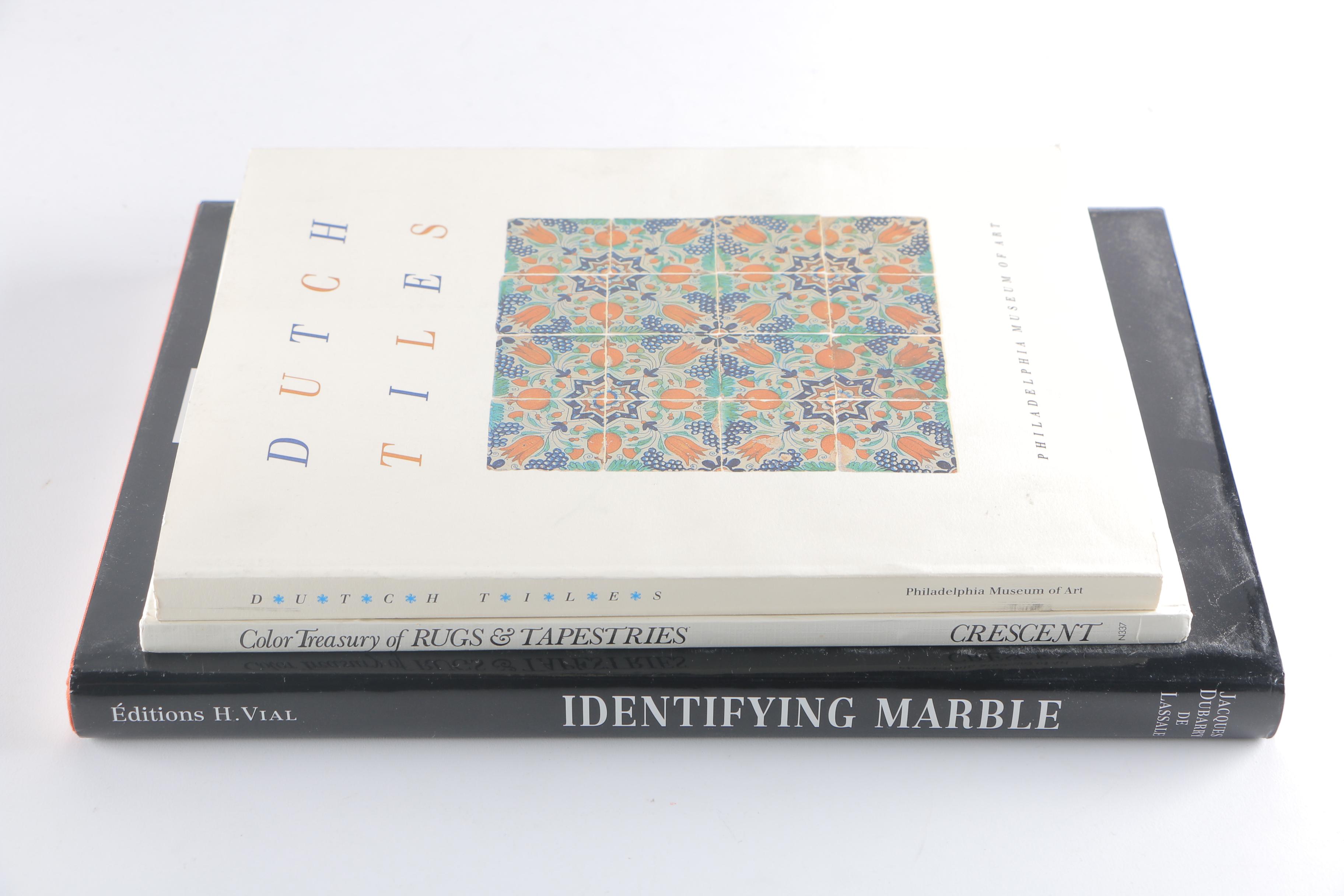 Collection of Tile Design Books including "Identifying Marble"
