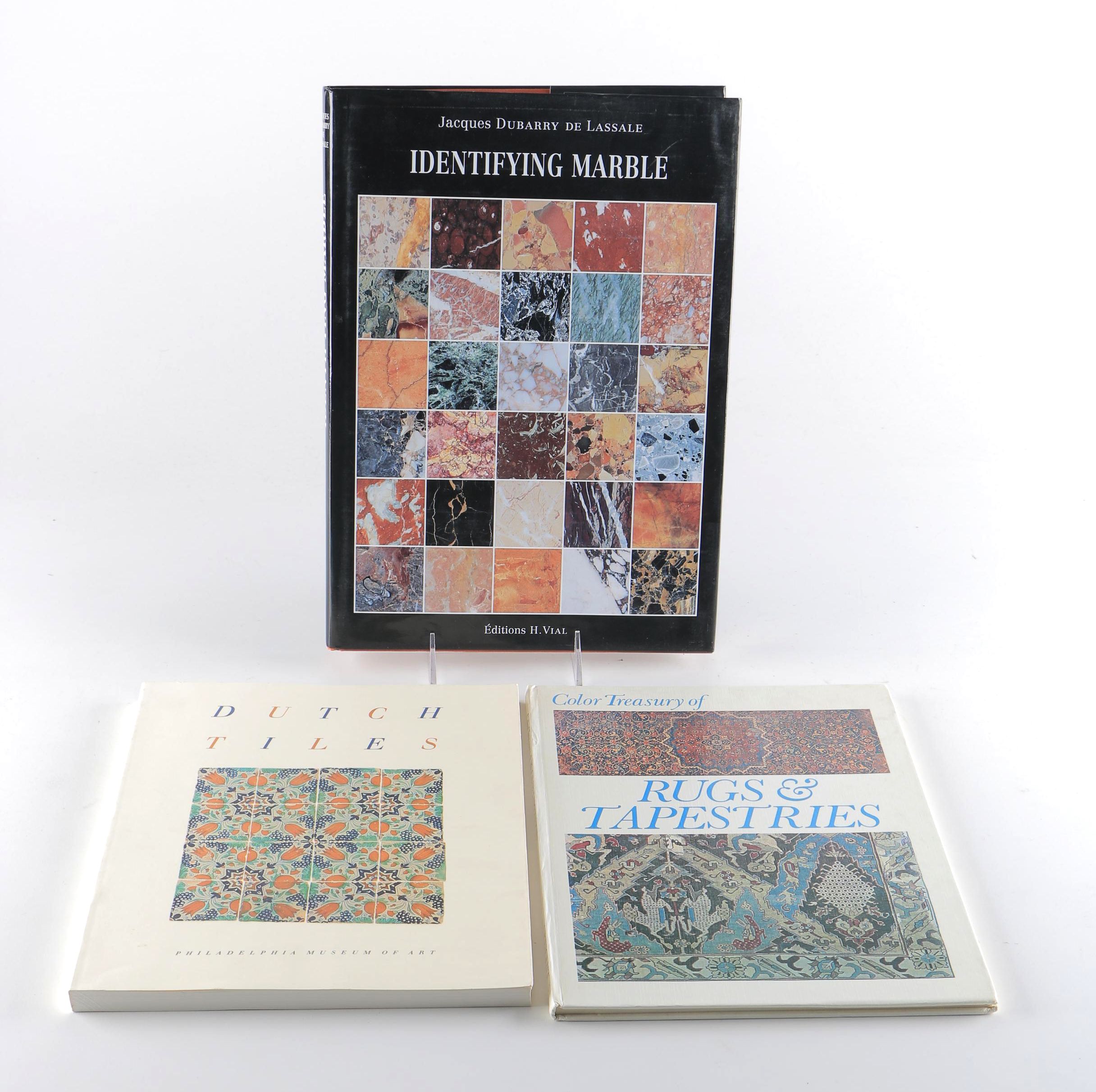 Collection of Tile Design Books including "Identifying Marble"