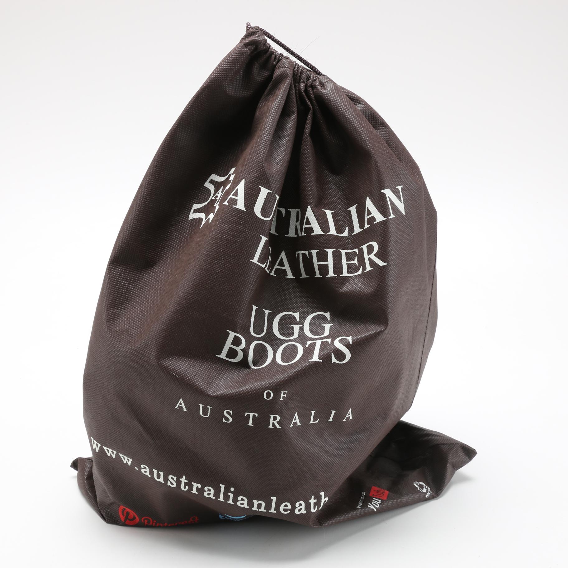 Women's Ugg Boots With Fox Fur Trim Size 6