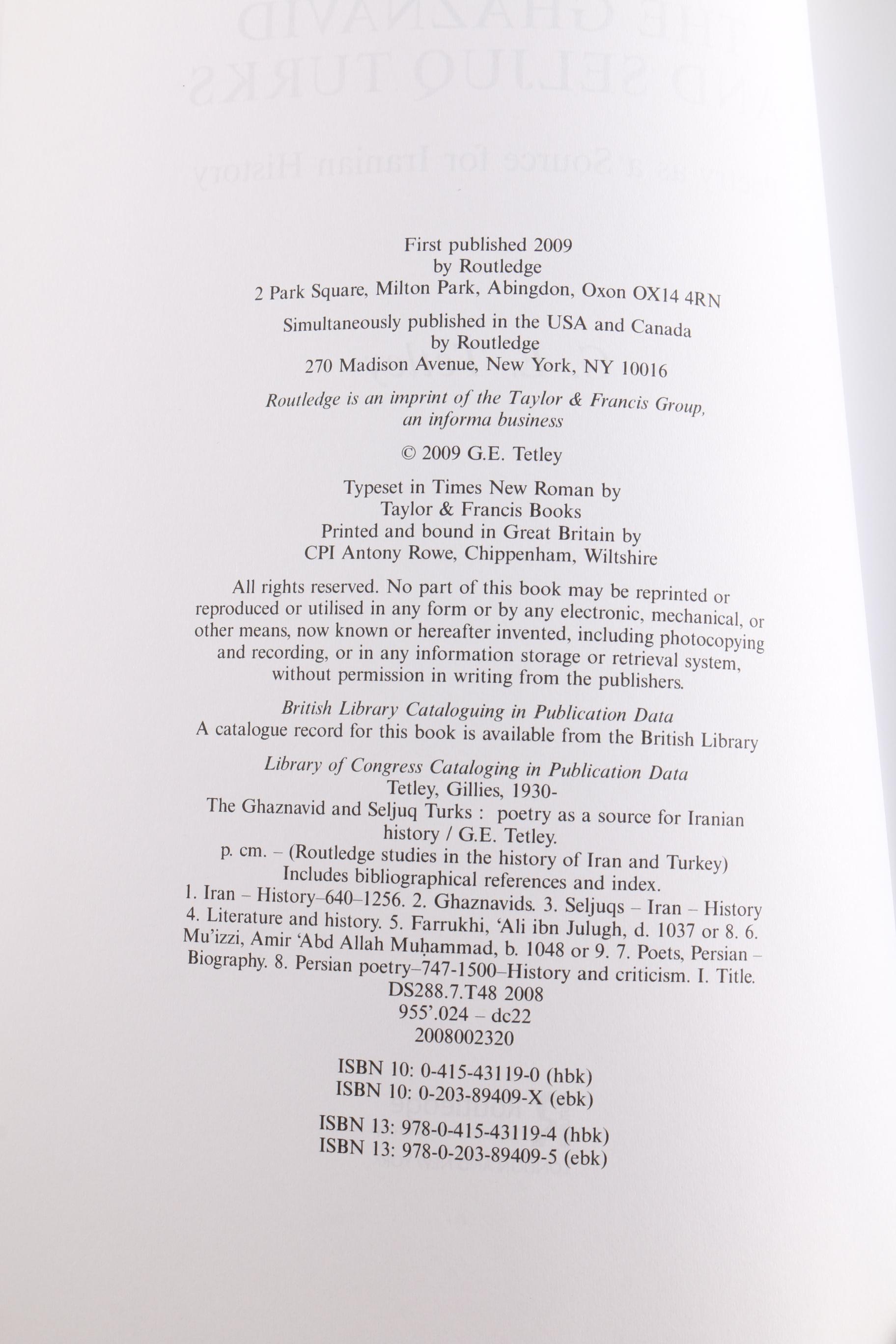 Persian Ghaznavid History Books