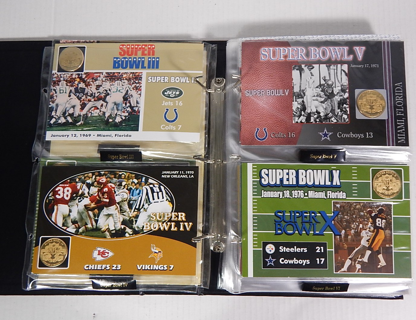 Danbury Mint NFL Super Bowl Flip Coin Collection