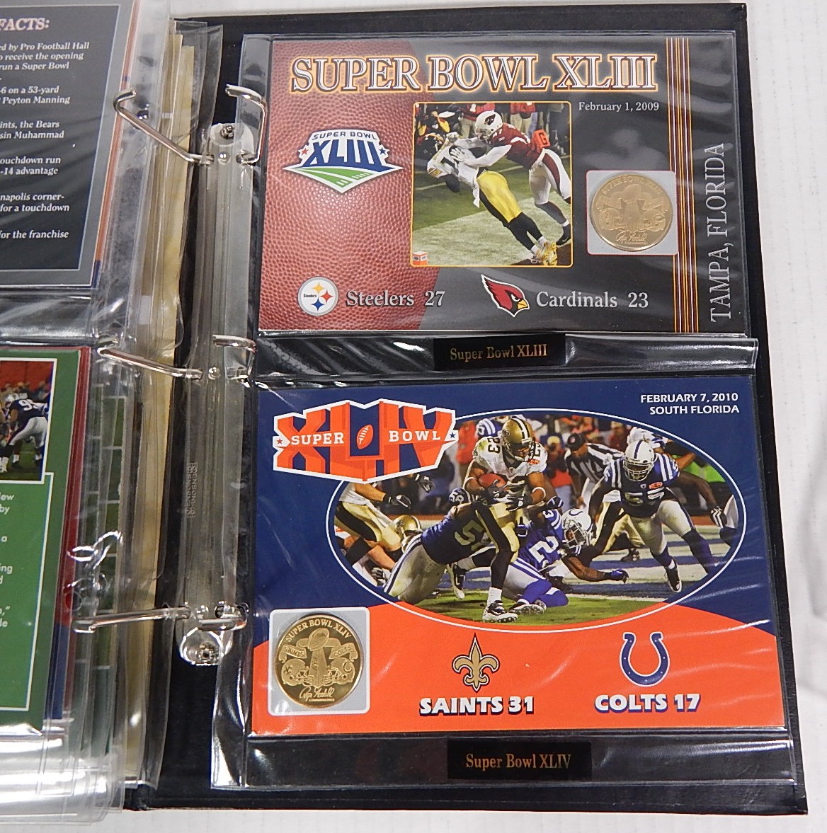 Danbury Mint NFL Super Bowl Flip Coin Collection