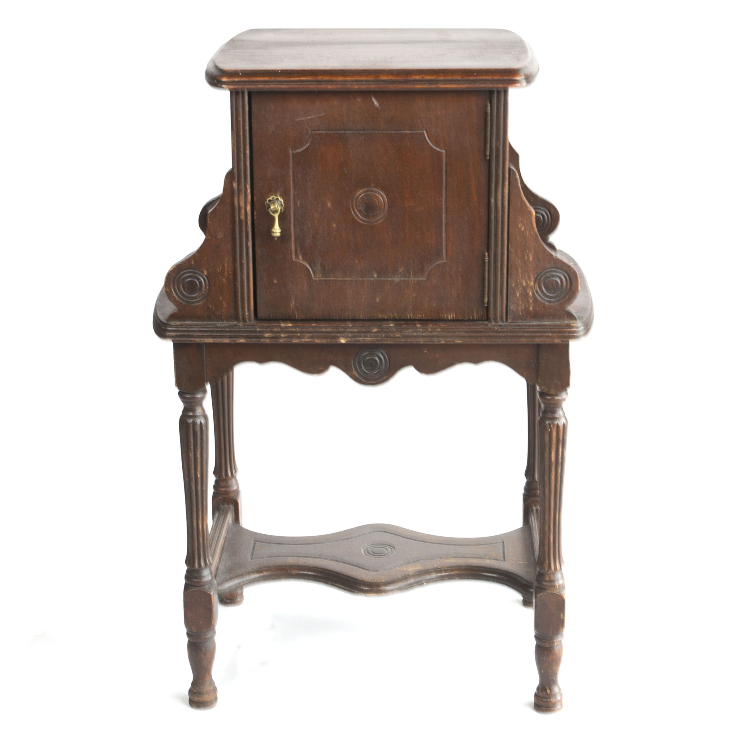 Early 20th Century Copper-Lined Smoking Stand