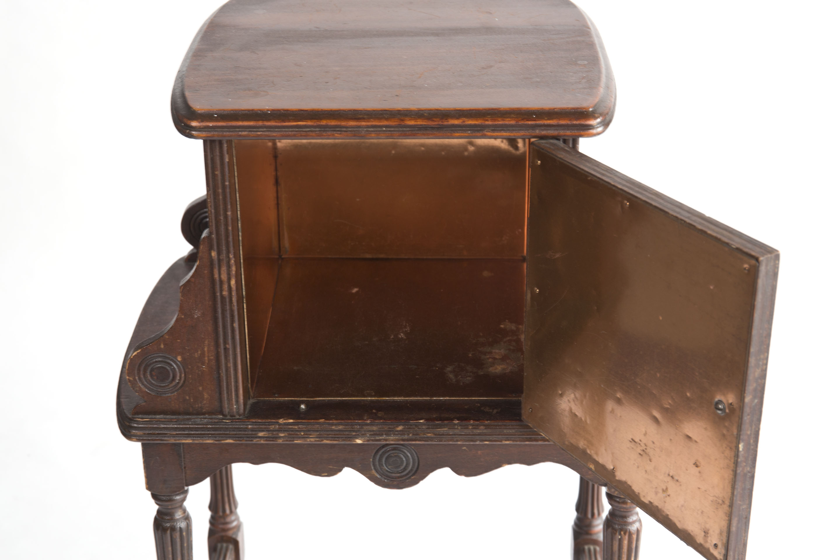 Early 20th Century Copper-Lined Smoking Stand
