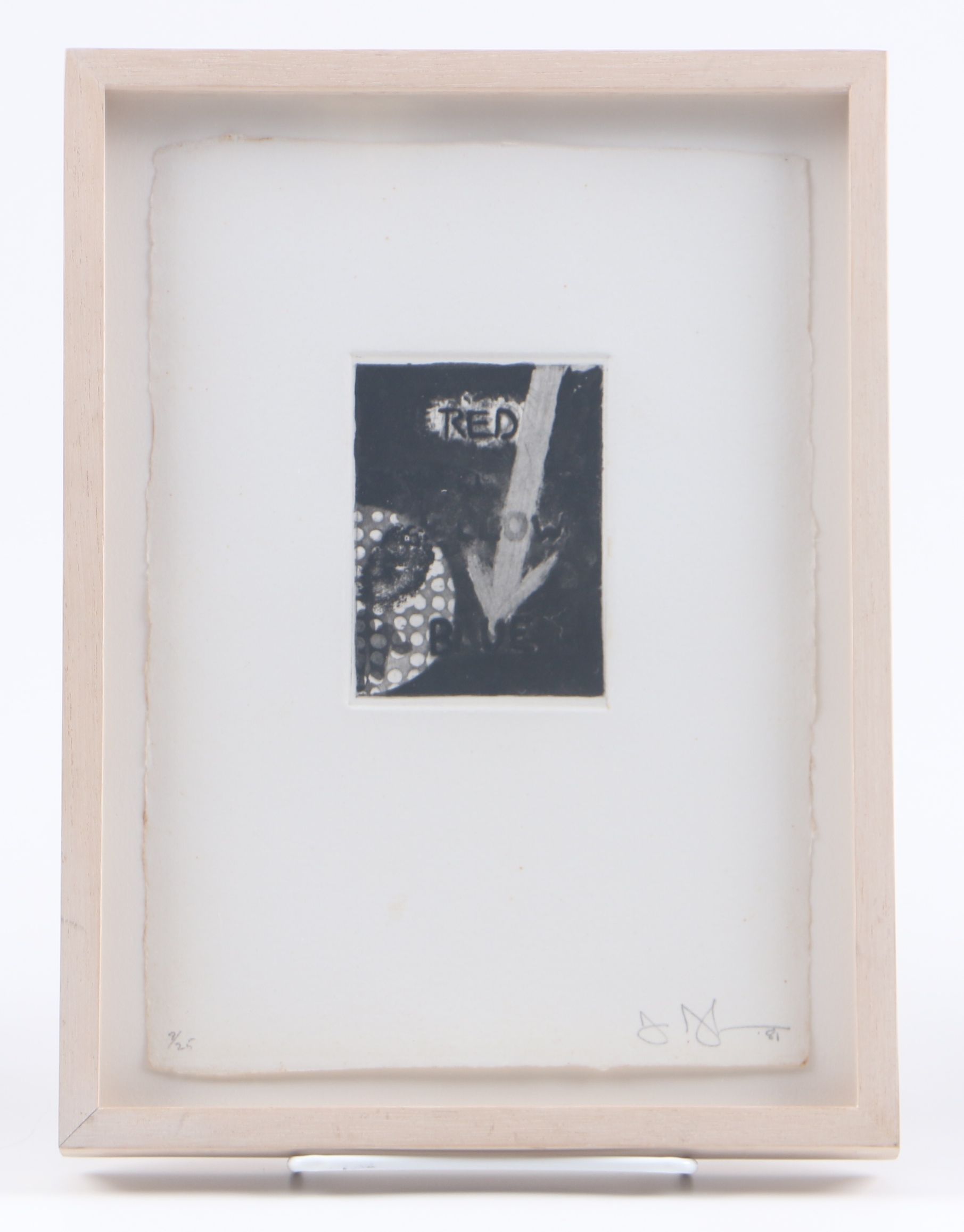 Jasper Johns Signed Limited Edition Etchings with Aquatint "Untitled (Red, Yellow, Blue)"