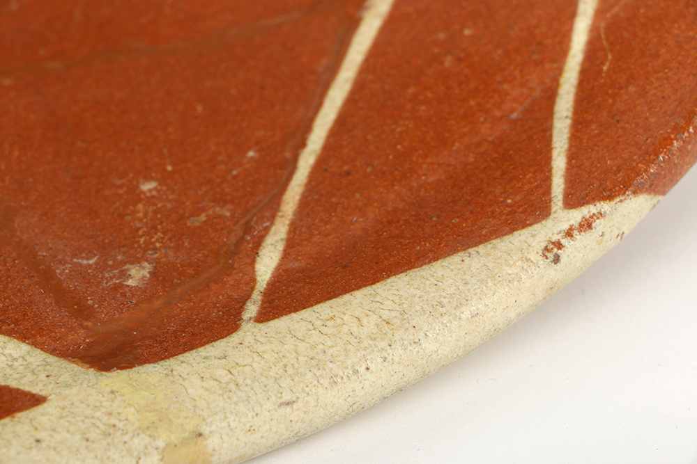 Antique Hand Thrown and Glazed Pennsylvania Redware Bowl