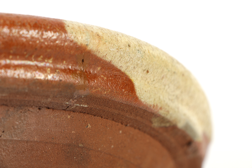 Antique Hand Thrown and Glazed Pennsylvania Redware Bowl