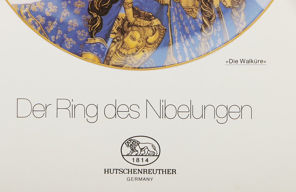 Vintage Hutschenreuther German Fine Porcelain Plate "Die Walküre" from the Series "Der Ring des Nibelungen"