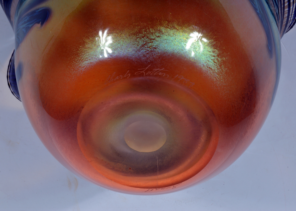 Charles Lotton Art Glass Bowl "Sunset"