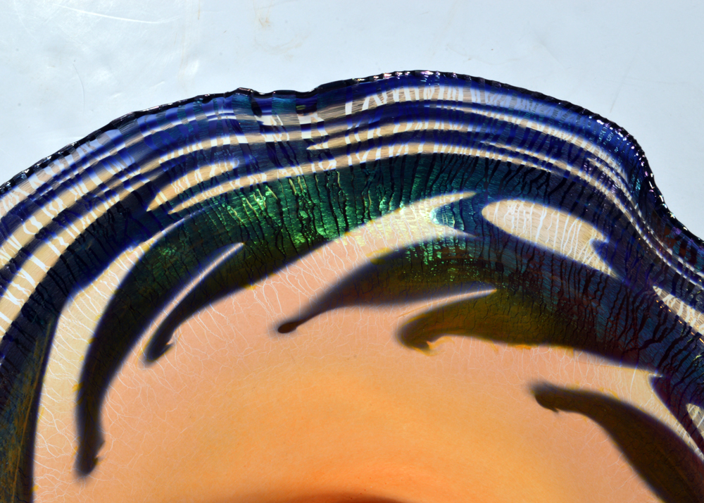 Charles Lotton Art Glass Bowl "Sunset"