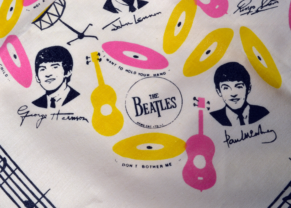 Three Vintage Beatles Handkerchiefs