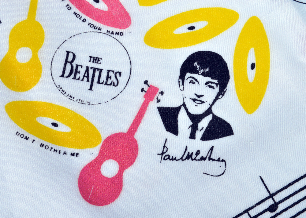 Three Vintage Beatles Handkerchiefs
