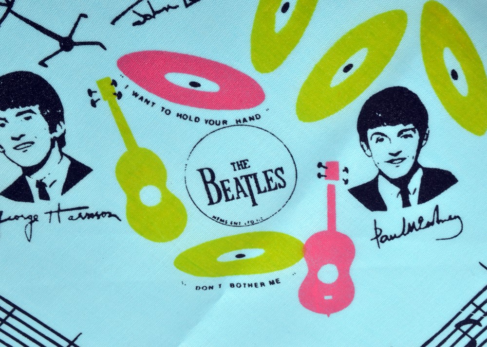 Three Vintage Beatles Handkerchiefs