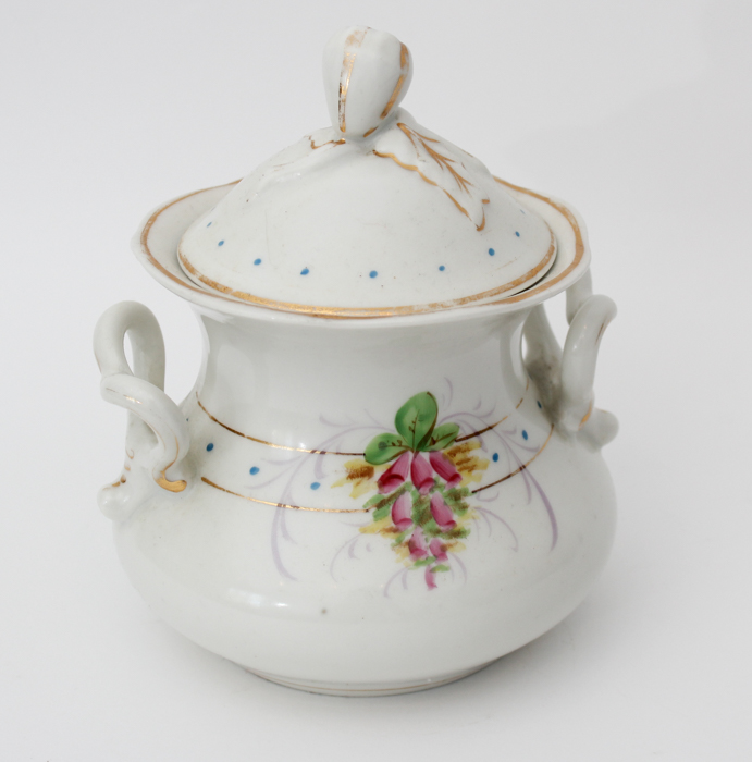 Vintage Floral Creamer and Sugar Dish