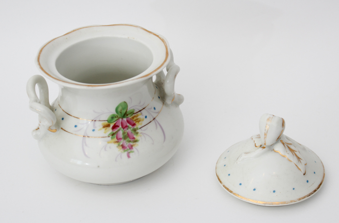 Vintage Floral Creamer and Sugar Dish