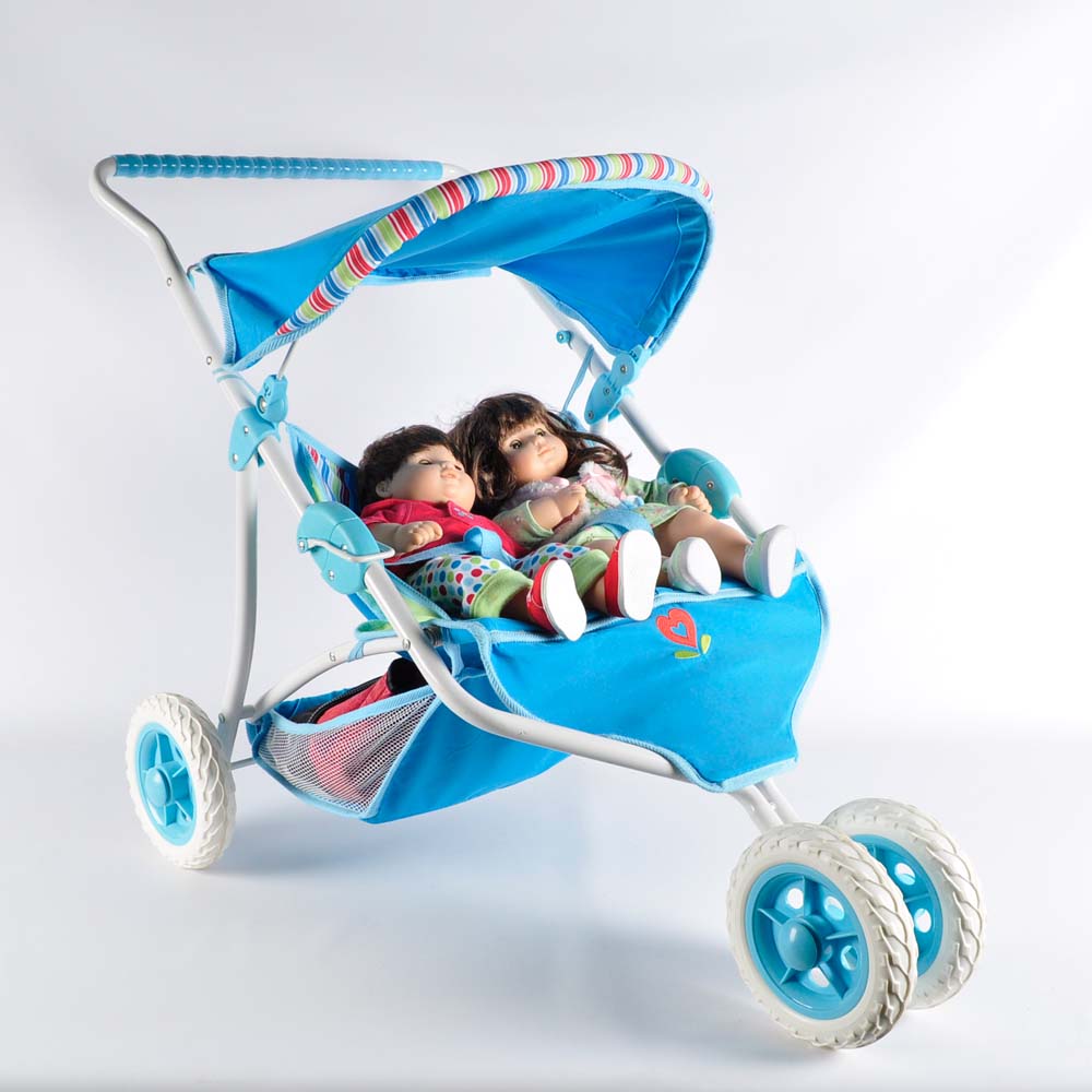 American Girl Bitty Baby Twins with Double Stroller and Accessories