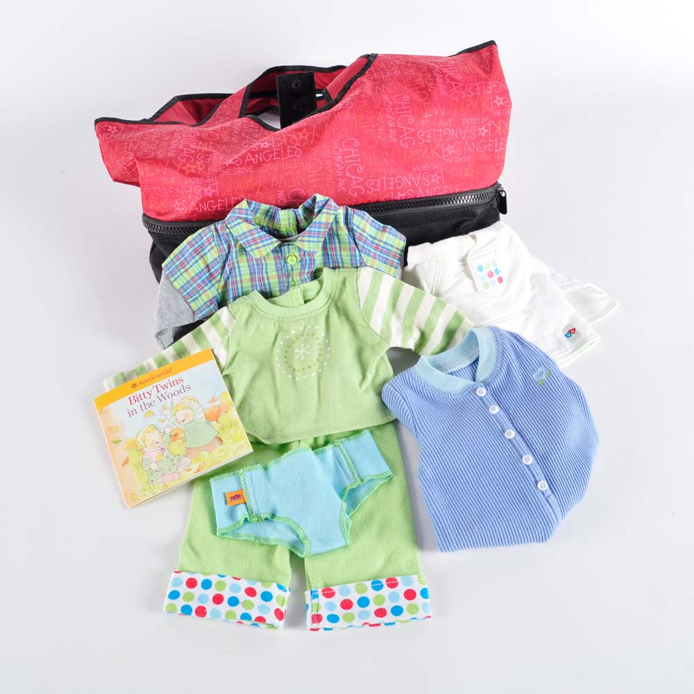 American Girl Bitty Baby Twins with Double Stroller and Accessories
