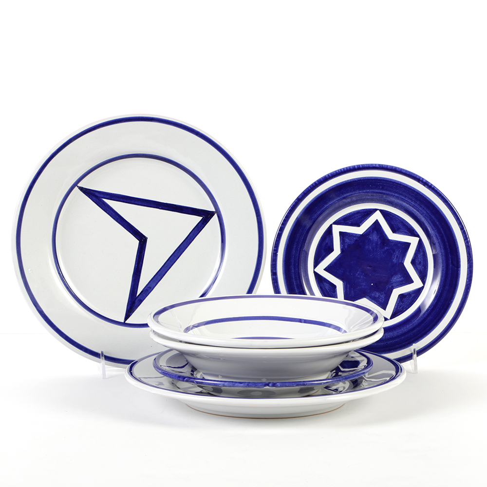 Handcrafted Italian Majolica Dinnerware by Sol LeWitt