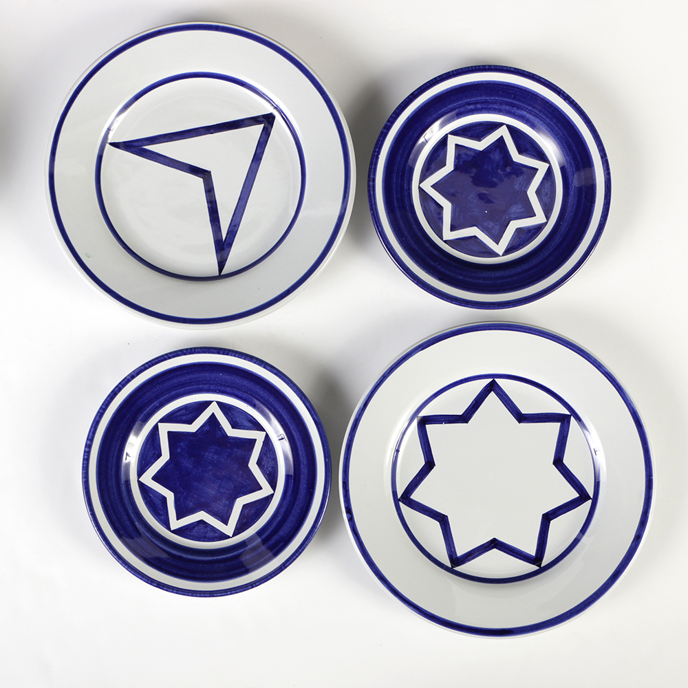 Handcrafted Italian Majolica Dinnerware by Sol LeWitt