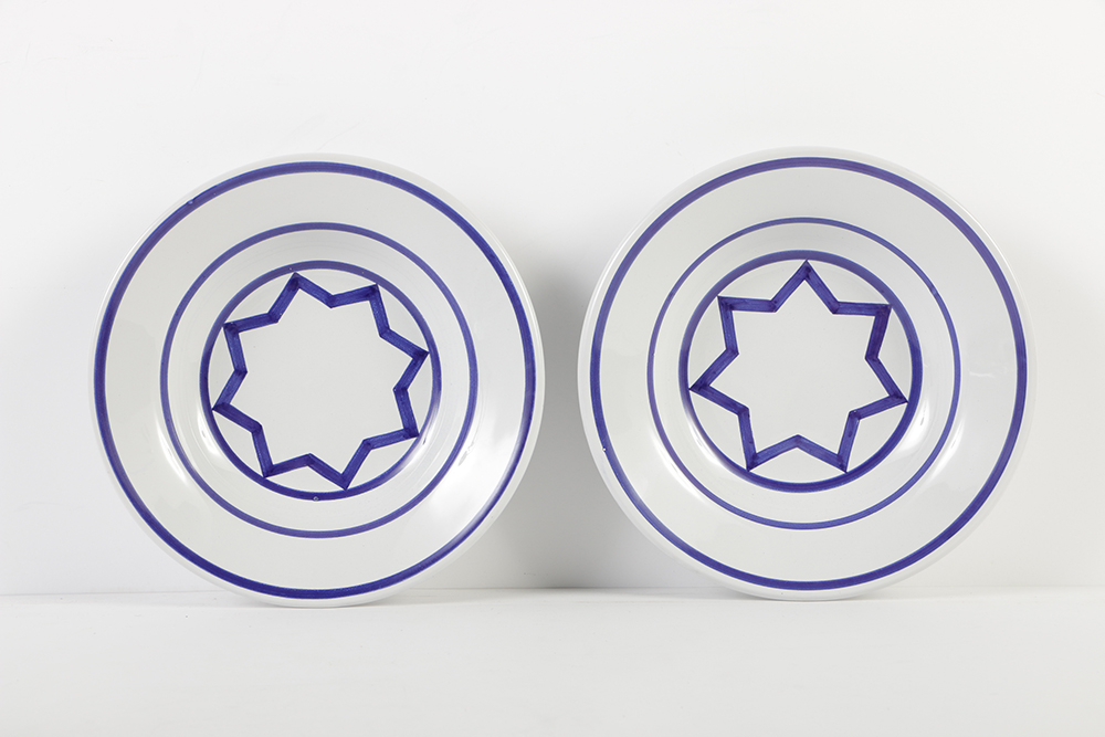 Handcrafted Italian Majolica Dinnerware by Sol LeWitt