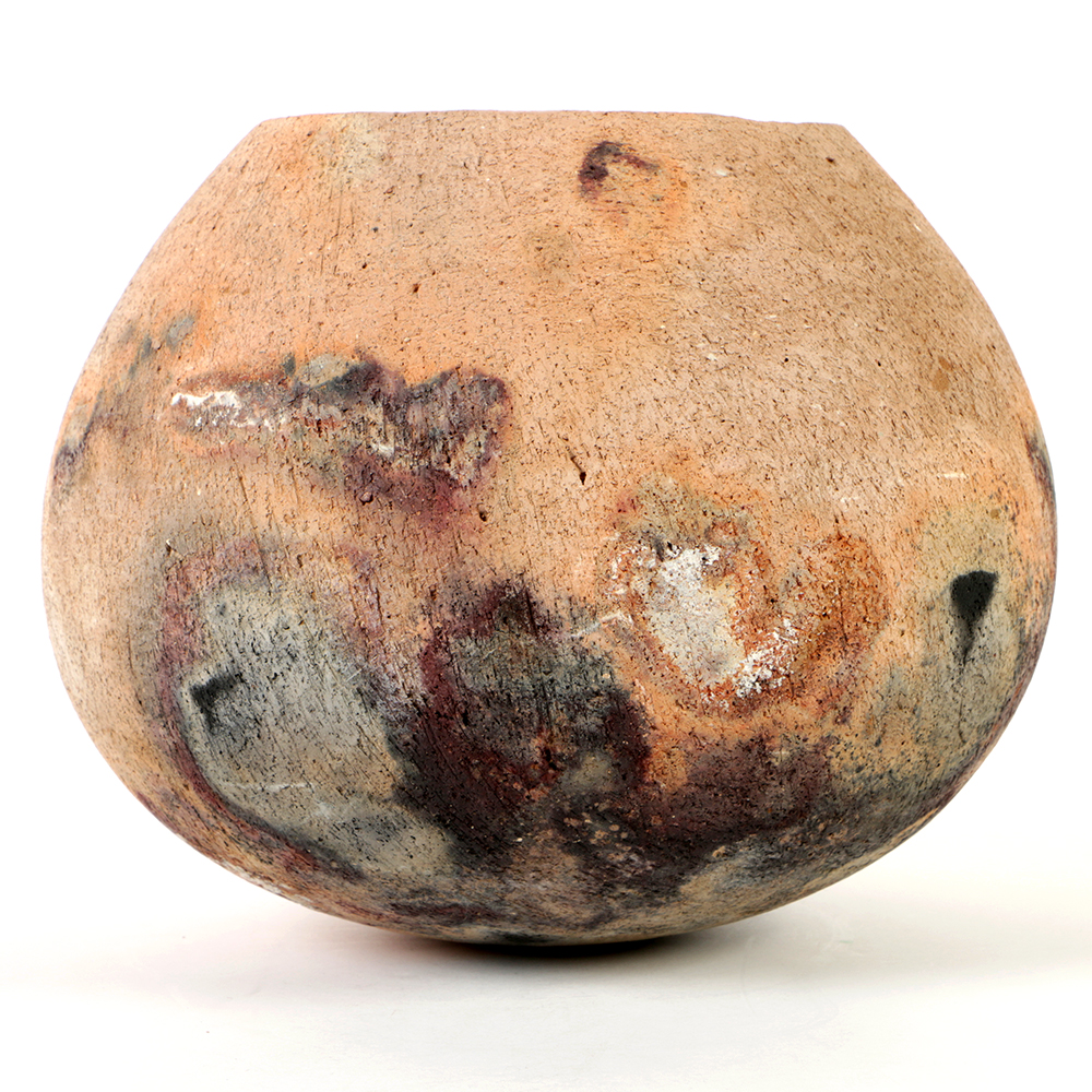 Rick Dillingham Asymmetric Pit Fired Stoneware Vessel