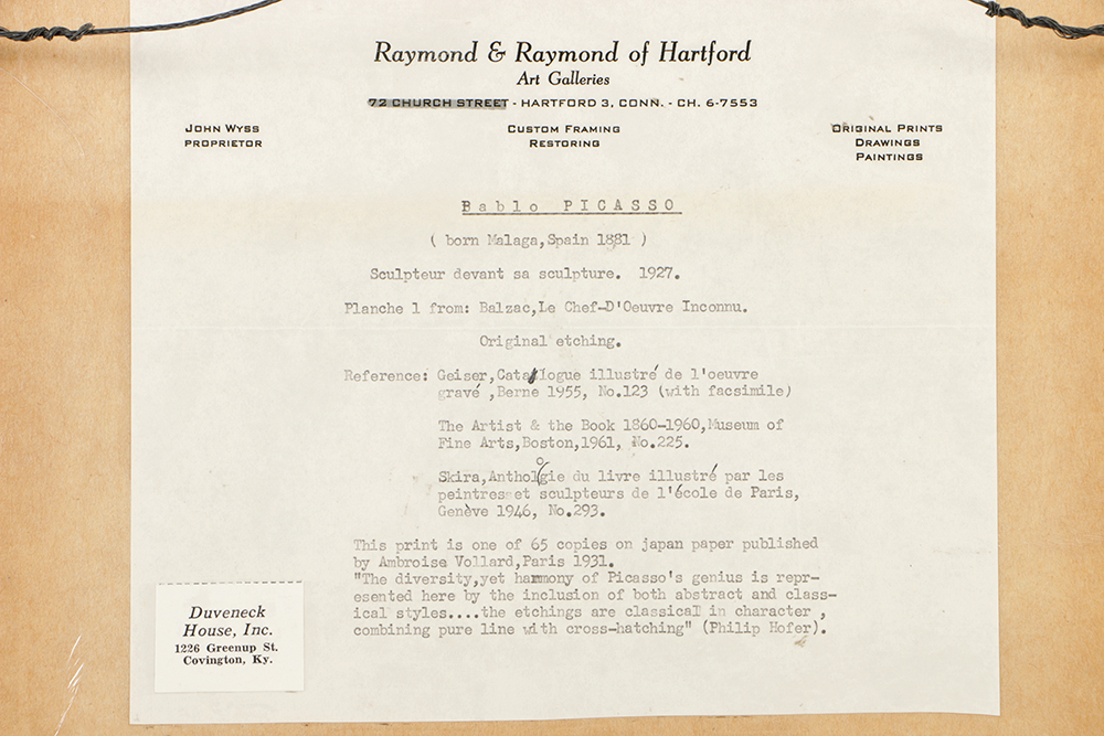 Pablo Picasso Limited Edition Etching