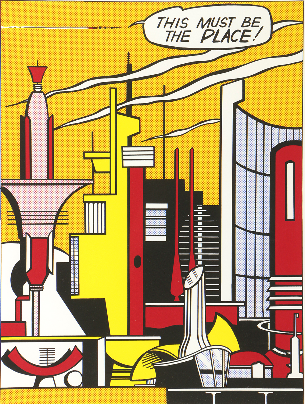 Limited Edition Serigraph of Roy Lichtenstein Photolithograph "This Must Be The Place"