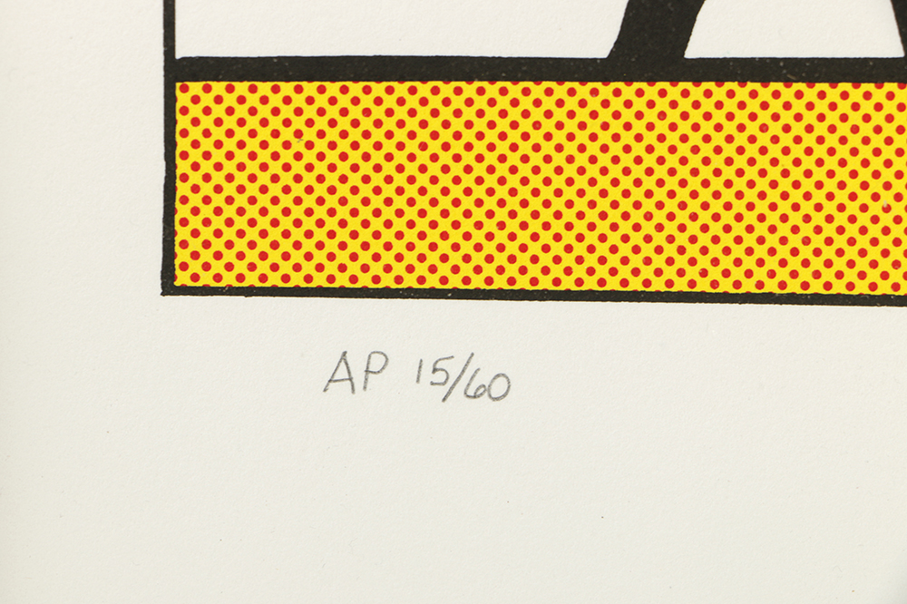 Limited Edition Serigraph of Roy Lichtenstein Photolithograph "This Must Be The Place"