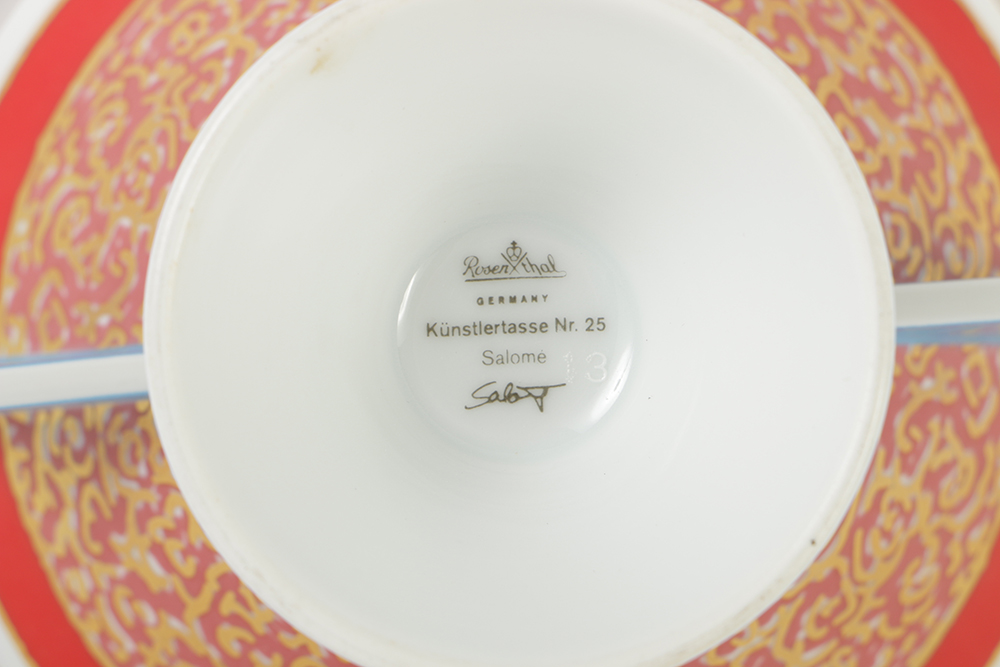 Vintage Rosenthal Künstlertasse Nr. 25 "Salome" Cup and Saucer