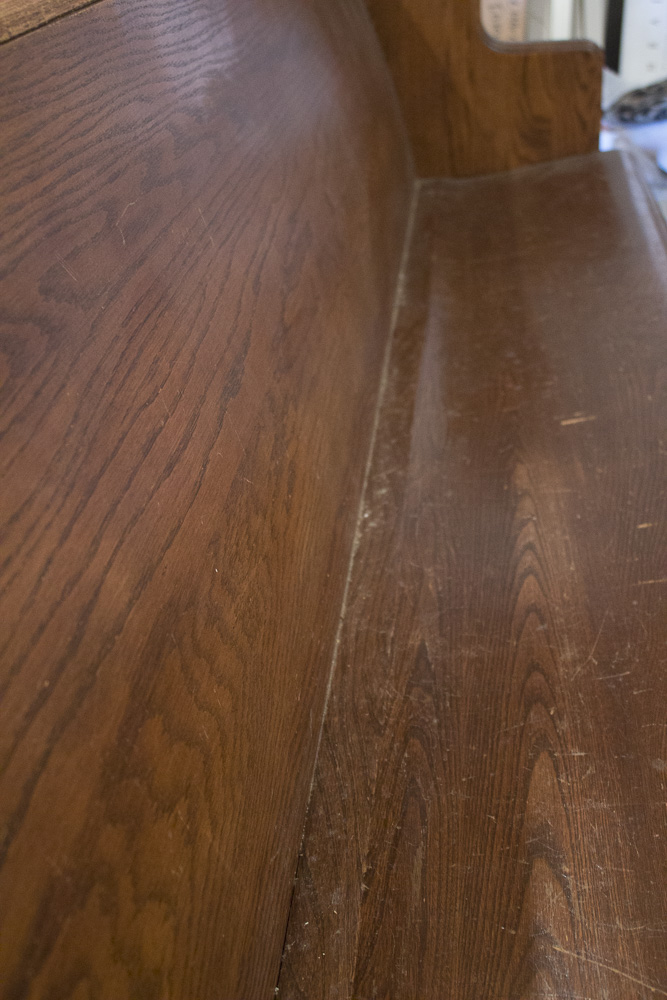 Vintage Oak Church Pew