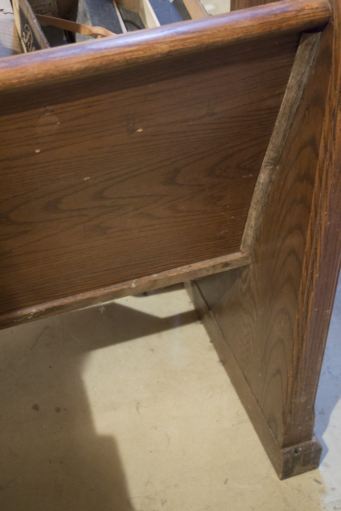 Vintage Oak Church Pew