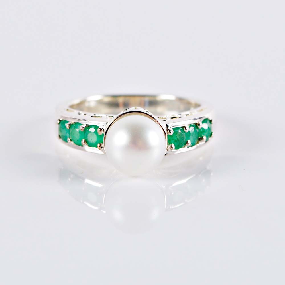 Pearl and Emerald Ring