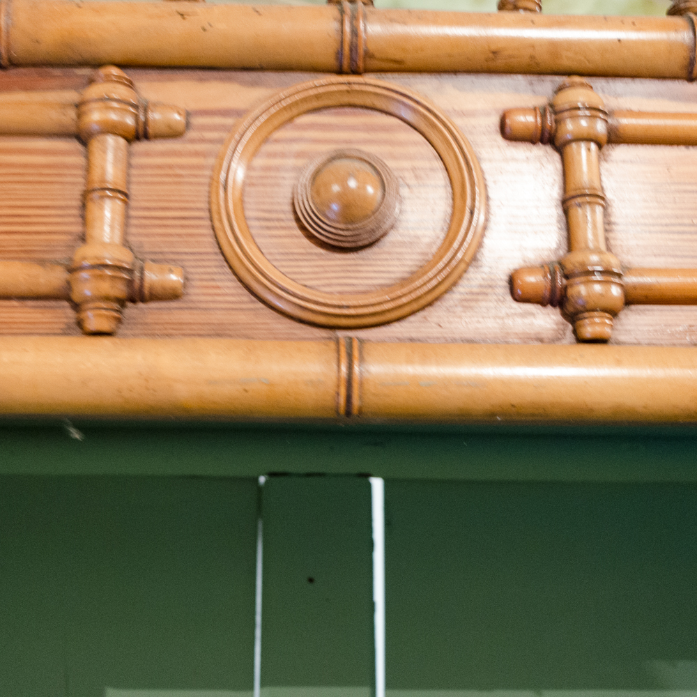 Late 19th Century Aesthetic Movement Faux Bamboo Display Cabinet