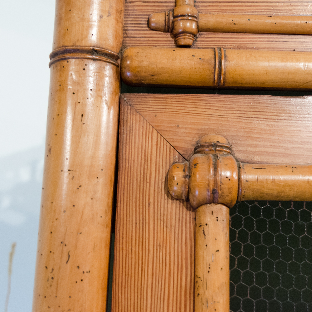 Late 19th Century Aesthetic Movement Faux Bamboo Display Cabinet